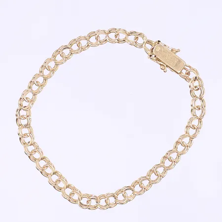 Armband, Bismarck, längd 17,5cm, bredd 5mm, svenska stämplar 1996, 18K Vikt: 7,8 g