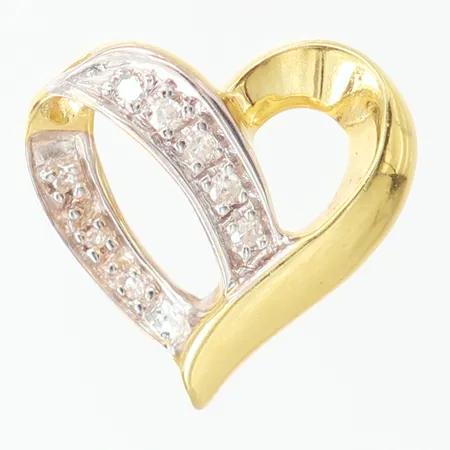 Hänge med diamanter 8 x ca 0,005-0,01ct, ca 15x16mm, Guldfynd, 18K Vikt: 2,4 g