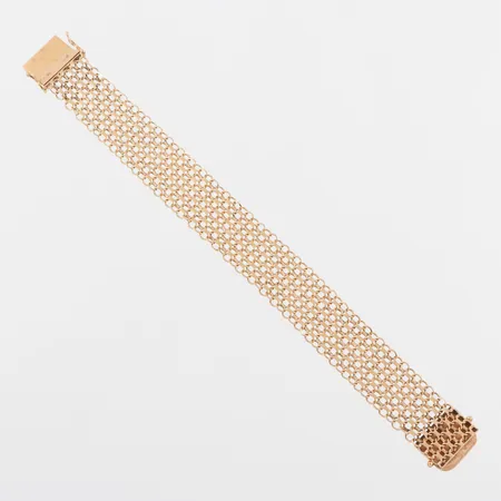 Armband X-länk,ÄSA Stockholm, längd ca 18.5 cm,bredd 18.4 mm,18k. Vikt: 20,7 g