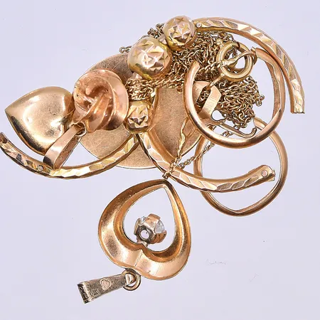 Diverse guld, 18K. Vikt: 6,1 g