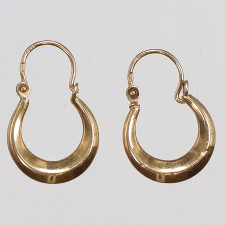 Ett par Örhängen creoler Ø12mm 18K Vikt: 1 g