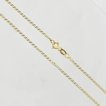Kedja Marinolänk, längd 47 cm, bredd 1 mm, 18K. Vikt: 2,9 g