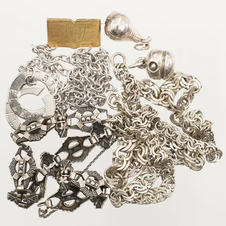 Diverse silver, defekt, silver 63,5g Vikt: 63,5 g