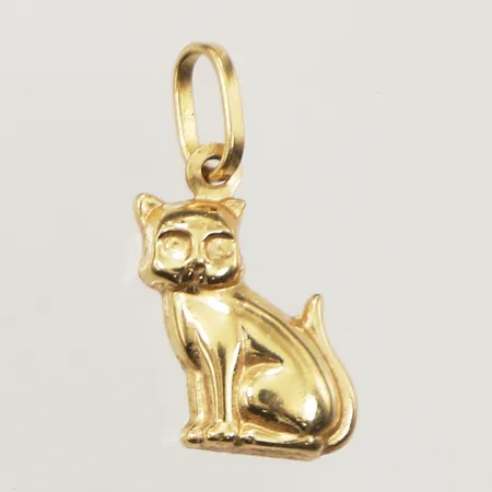 Hänge katt, längd 22mm, bredd 10mm, 18K Vikt: 1,4 g