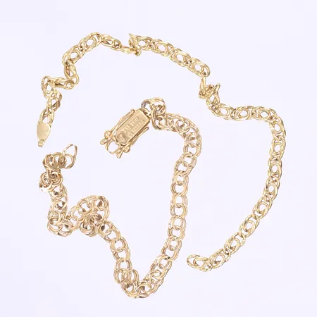 Diverse guld i form av två armband, 18K Vikt: 7,7 g