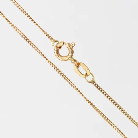 Kedja Pansar, längd 43cm, bredd 1mm, 18K. Vikt: 1,7 g