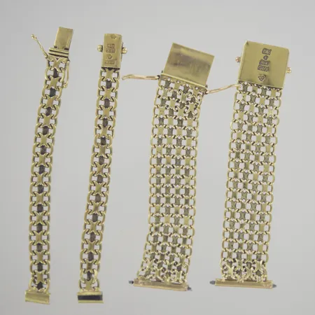 Klockarmband, små defekter, 18K Vikt: 35,1 g