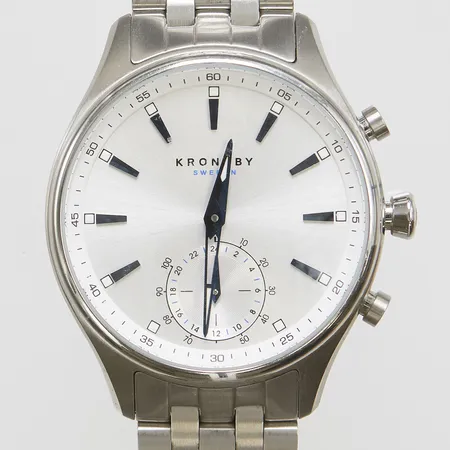 Herrur Kronaby, Hybrid Smartwatch, stål, serienr: 1822C3F790, refnr: A1000-2606, inga övriga tillbehör.