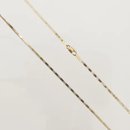 Kedja tvåtonad, ca 42cm, bredd 1,7mm, Italien, 18K Vikt: 6,9 g