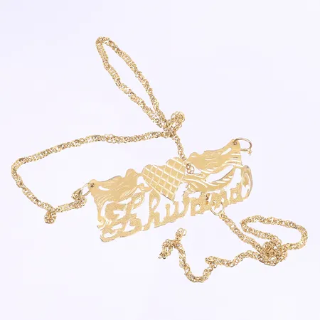 Collier, defekt/av, 21K Vikt: 7,2 g