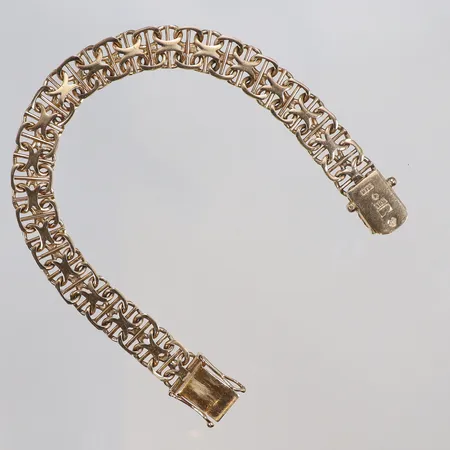 Armband X-länk med stav 19cm, BFA 18K Vikt: 23,5 g