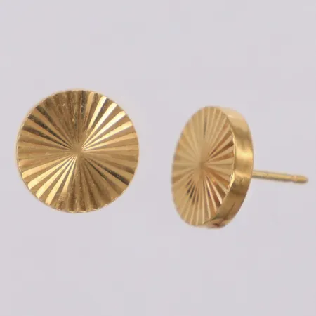 Ett par örhängen, Ø11,8m, en snurrebuss saknas, 18K Vikt: 2,4 g