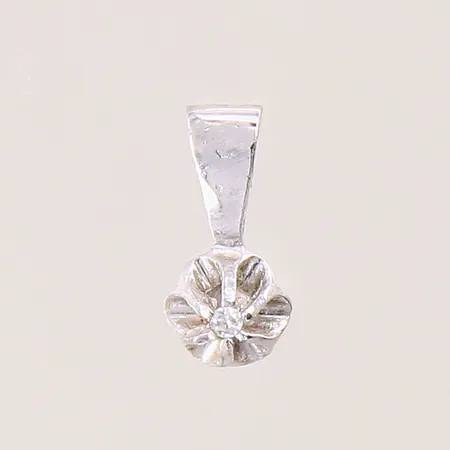 Hänge med diamant, 1xca 0,01ct, längd: 10mm, bredd: 2,8-4,3mm, silver 835/1000 Vikt: 3 g