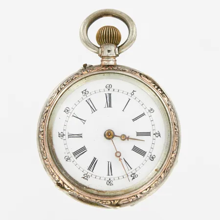 Fickur, öppen modell, 2 boetter, Ø35mm, silver 800/1000, brv: 30,2 gram