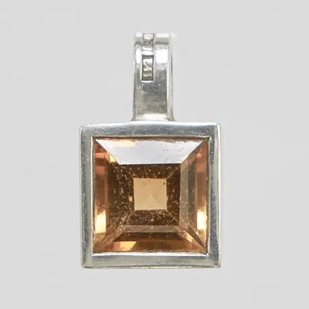 Hänge, citrin, 925/1000 silver Vikt: 2,5 g