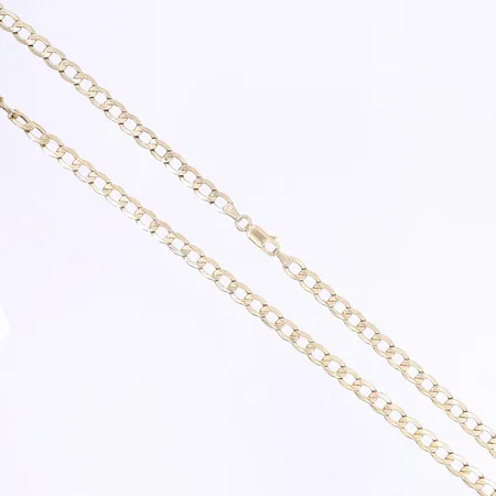 Halskedja pansar, 56cm, bredd 5mm, bruksslitage, 14K Vikt: 9,2 g