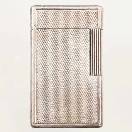 Tändare ST Dupont Paris, stål, numrerad 6301S, made in france, höjd ca 5,8cm, repor, slitage, ej funktionstestad.