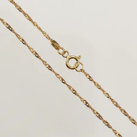 Kedja Singapore, längd 42,5cm, bredd 1,3mm, 18K Vikt: 3 g