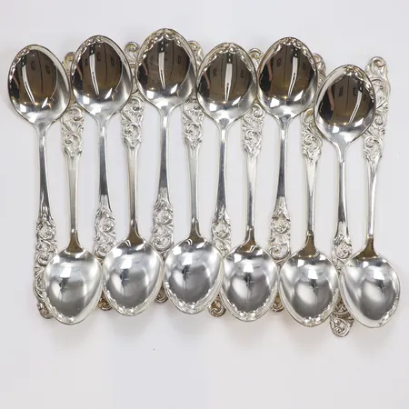 12 kaffeskedar, 11,5cm, silver, 830/1000 Vikt: 127,6 g