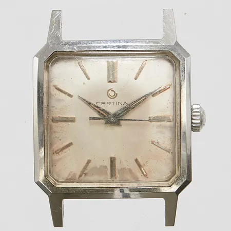 Boett, Certina, manuell, boettnr: 61203 3745810, saknar armband, skadad urtavla, repigt plexiglas, inga tillbehör