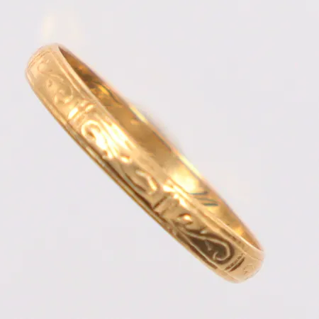 Ring, Ø20¼, gravyr, 18K Vikt: 2 g