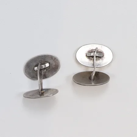Ett par manschettknappar, silver, 830/1000  Vikt: 6,7 g