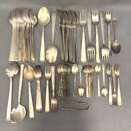 Bestick, olika modeller, olika längder, silver 830/1000 vikt: 2023,1g