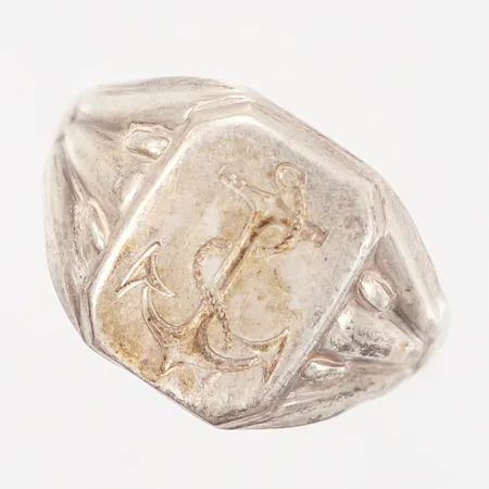 Klackring med ankare, stl 20, bredd: 3,5-14mm, silver 830/1000 Vikt: 5,2 g