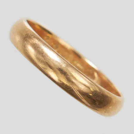 Ring, slät, stl 17, bredd 3,7mm, gravyr, 14K Vikt: 2,7 g