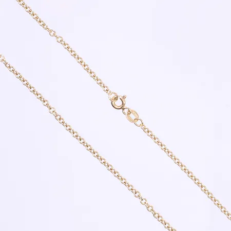 Halskedja, ärtlänk, längd 50cm, bredd 2mm, 18K Vikt: 6,1 g