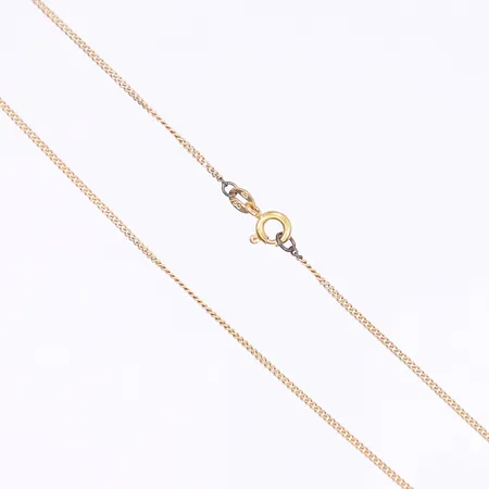 Halskedja, Venezia, längd 43cm, bredd 1mm, något missfärgad, 18K Vikt: 2,7 g