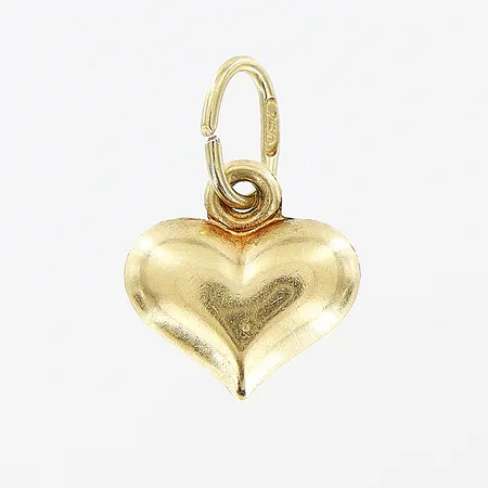 Hänge, hjärta, 11x7mm, ihålig, bucklor, 18K. Vikt: 0,2 g