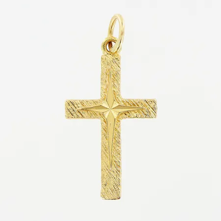 Hänge, kors, 24x12mm, 18K.  Vikt: 0,8 g