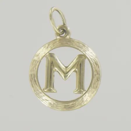 Hänge M, längd 1,8 cm, 14K  Vikt: 0,4 g