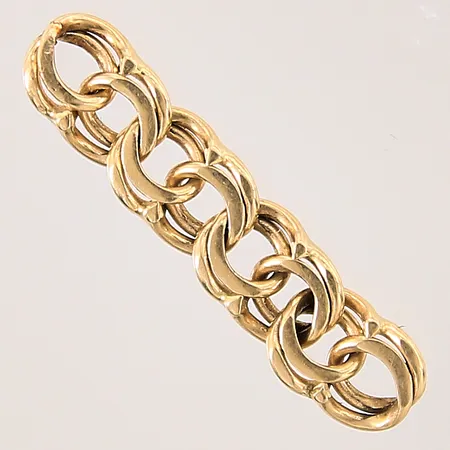 Länkdel Bismarck, längd 2,5cm, bredd 5mm, ostämplad, 18K Vikt: 1,3 g