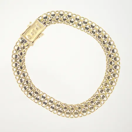 Armband x-länk, längd 20 cm, bredd 8,7 mm, 18K Vikt: 15,6 g