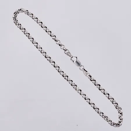 Vristlänk ärtlänk längd: ca 26,5cm bredd: ca 4mm, GHA, 925/1000 silver Vikt: 8,3 g