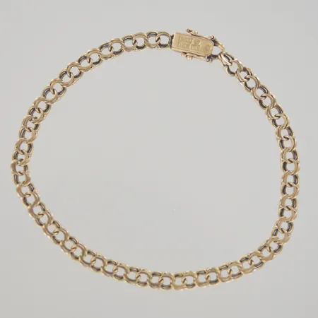 Armband bismark, längd 19,5 cm, bredd 4,5 mm, 18K Vikt: 6,8 g
