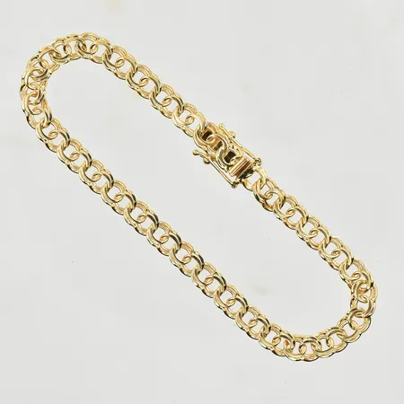 Armband Bismarck, längd 19 cm, bredd 5 mm, 18K. Vikt: 10,2 g