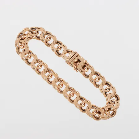 Armband Bismarck, längd 22 cm, bredd 10.9 mm,18k. Vikt: 50,5 g