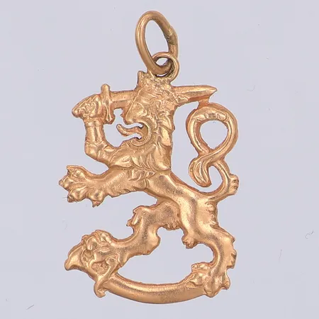 Hänge, finska lejonet, 24mm, 14K Vikt: 1,4 g