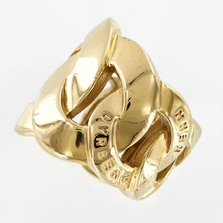 Ring Dyrberg & Kern, stl 17½, bredd: 15-23mm, gulmetall Vikt: 0 g