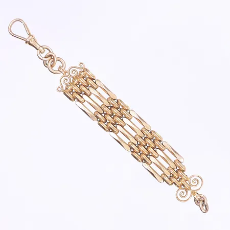 Klockkedja, längd 11cm, bredd 15mm, 14K Vikt: 16,6 g