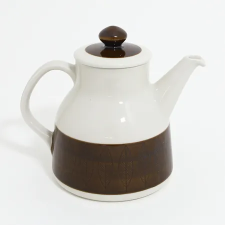 Kaffekanna, Hertha Bengtsson, Rörstrand ur serien Koka brun, höjd: 18cm