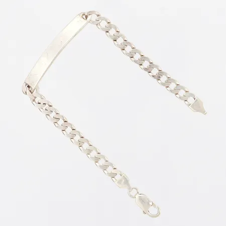 Armband Pansar med platta, 22cm, bredd: 7mm, GHA, silver 925/1000 Vikt: 17,1 g