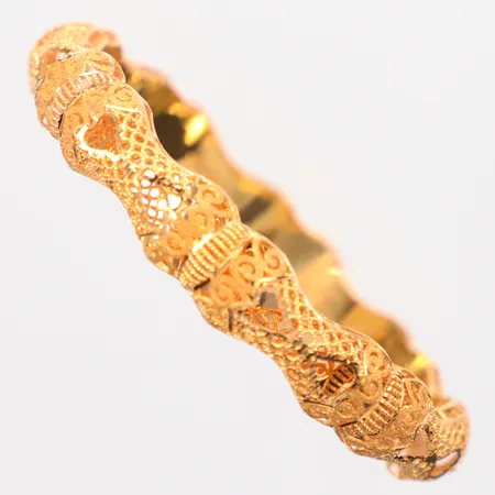 Stelt armband, Ø7cm, bredd 11,7mm, 21K Vikt: 15,9 g