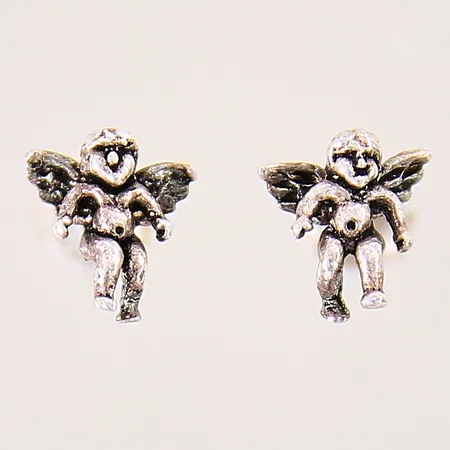 Ett par örhängen, änglar, Ø4,3mm, silver 925/1000 Vikt: 1 g