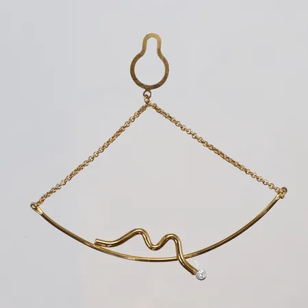 Slipshållare förgylld, bredd 70mm, silver 925/1000 Vikt: 3,6 g