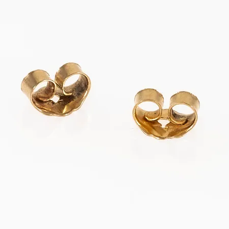 Ett par snurrebussar i 14K guld. Vikt: 0,2g. 