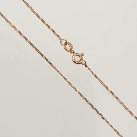 KedjaPansar, 49,5cm, bredd 1mm, 18K Vikt: 2,3 g